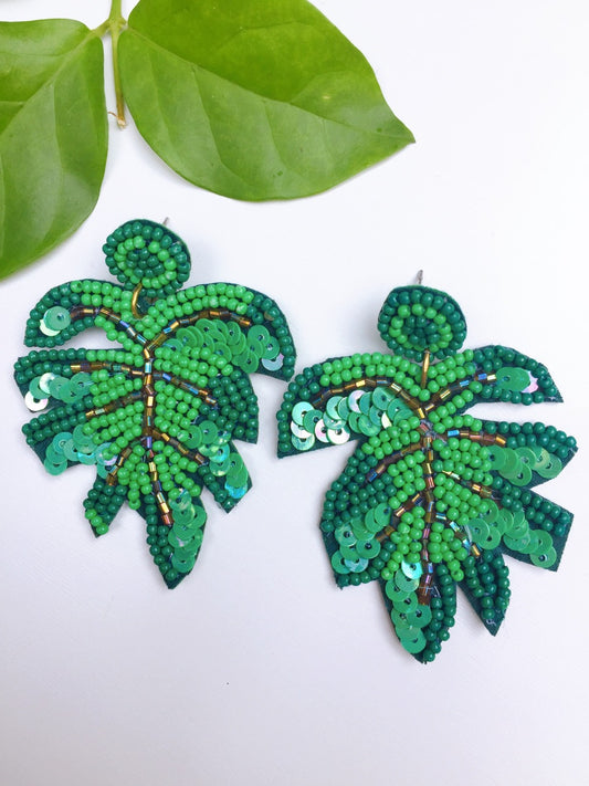 PALM LEAF EARRINGS