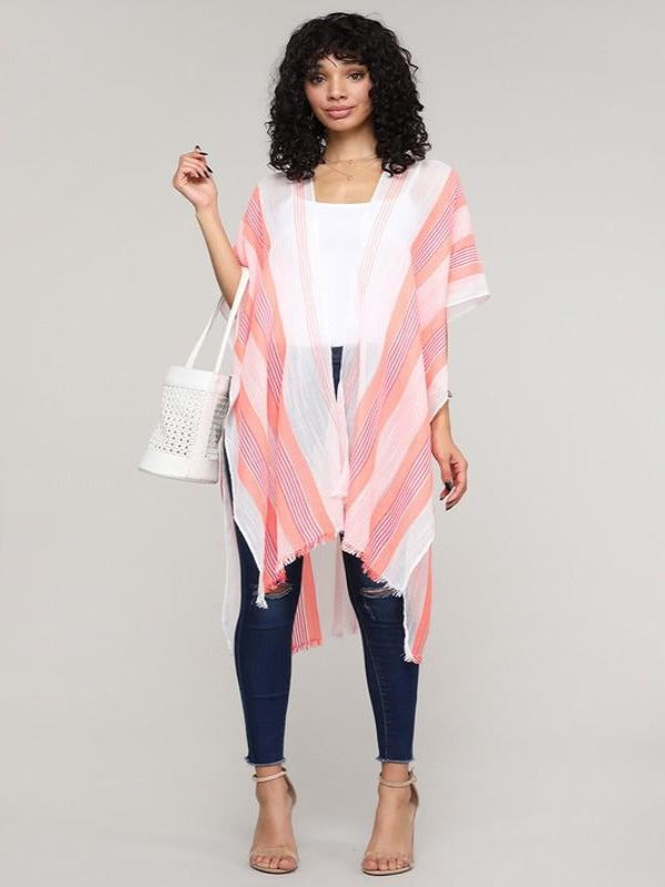 women wearing  STRIPE KIMONO