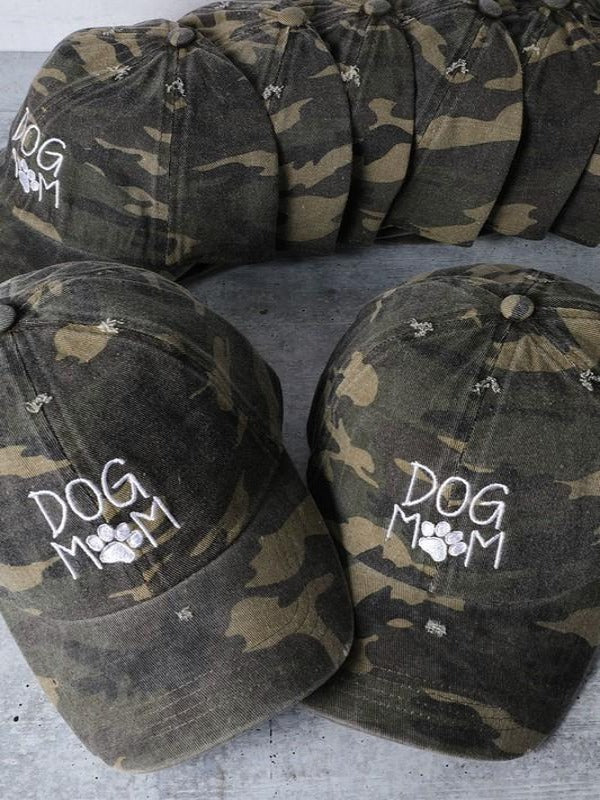 dog mom cap cameo army