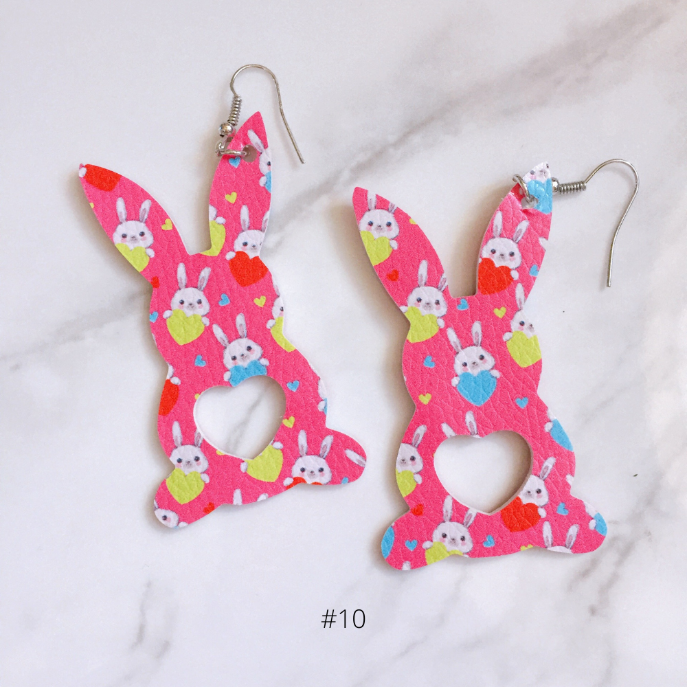 EASTER EARRINGS pink rabbit