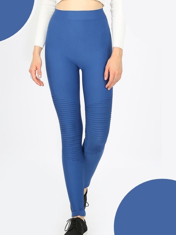 WOMEN'S MOTO LEGGINGS I SAPPHIRE