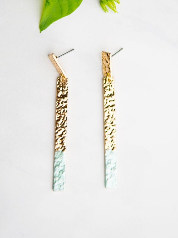 gold turquoise earrings