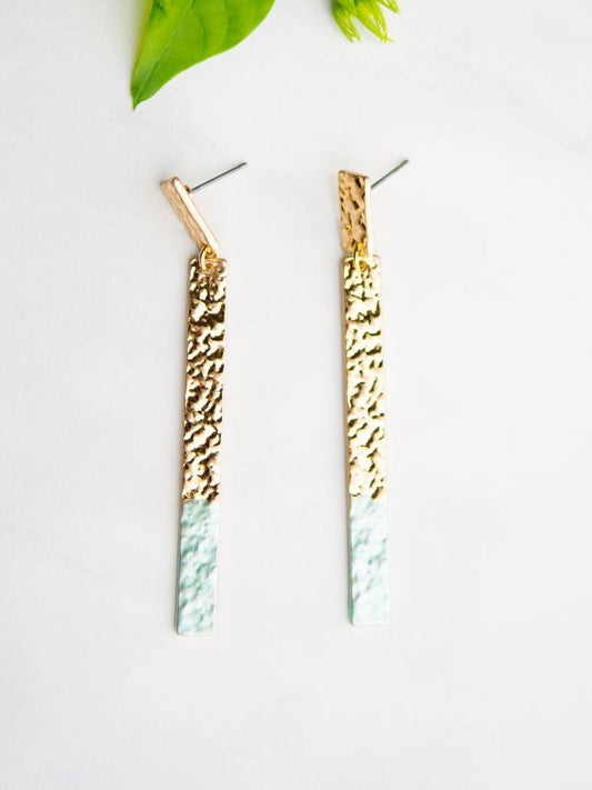 gold turquoise earrings