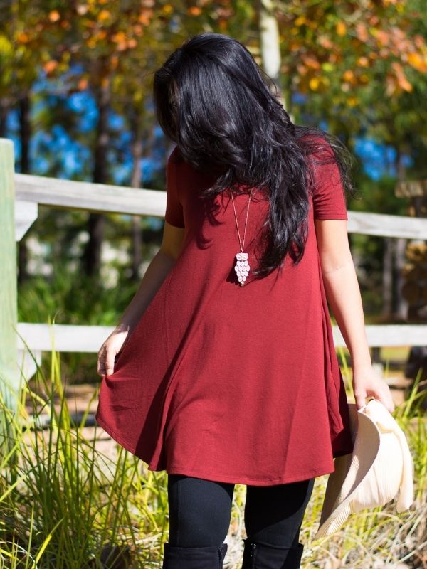 Flair top with pockets or can be wore as a dress