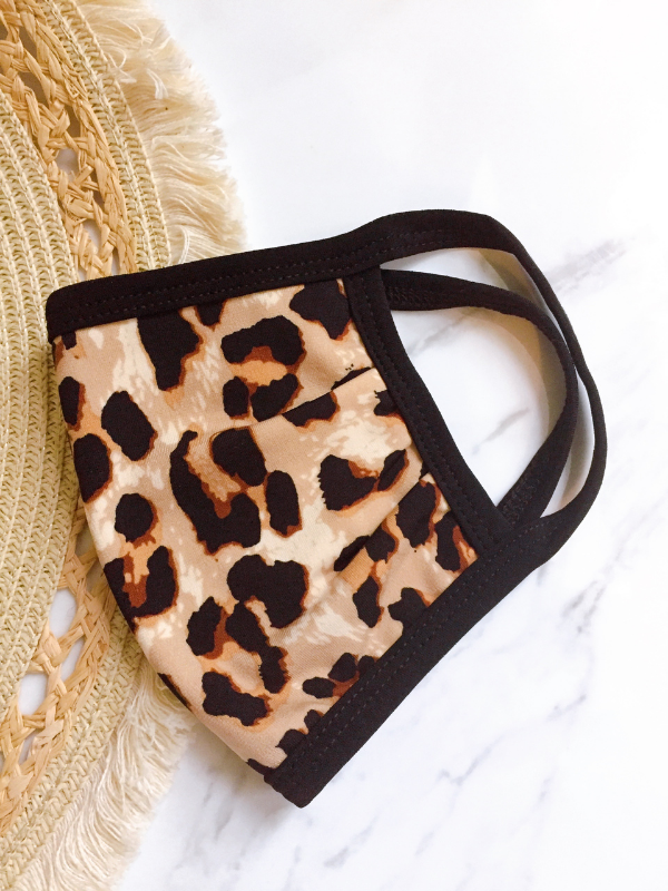 washable mask leopard print