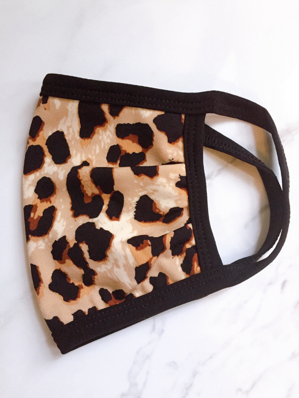 washable mask leopard print