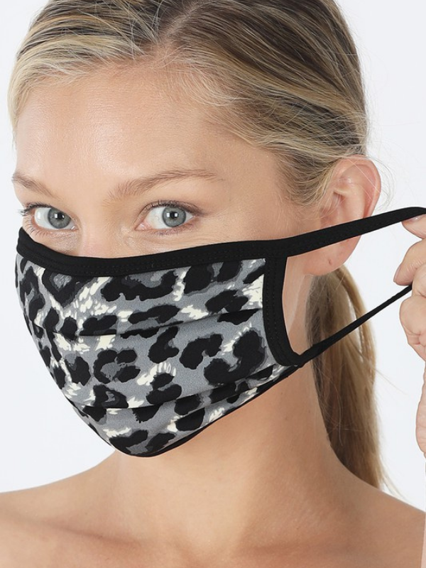 washable mask leopard print  women earring mask