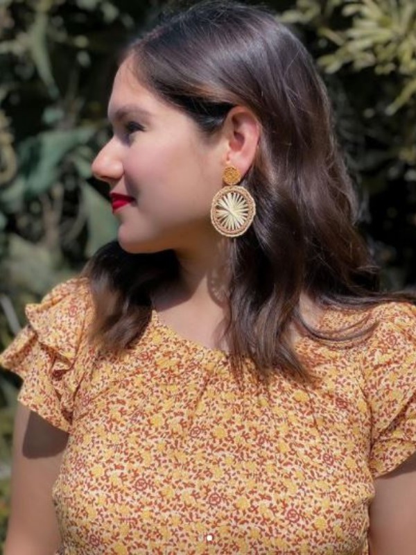 WOVEN ROUND EARRINGS