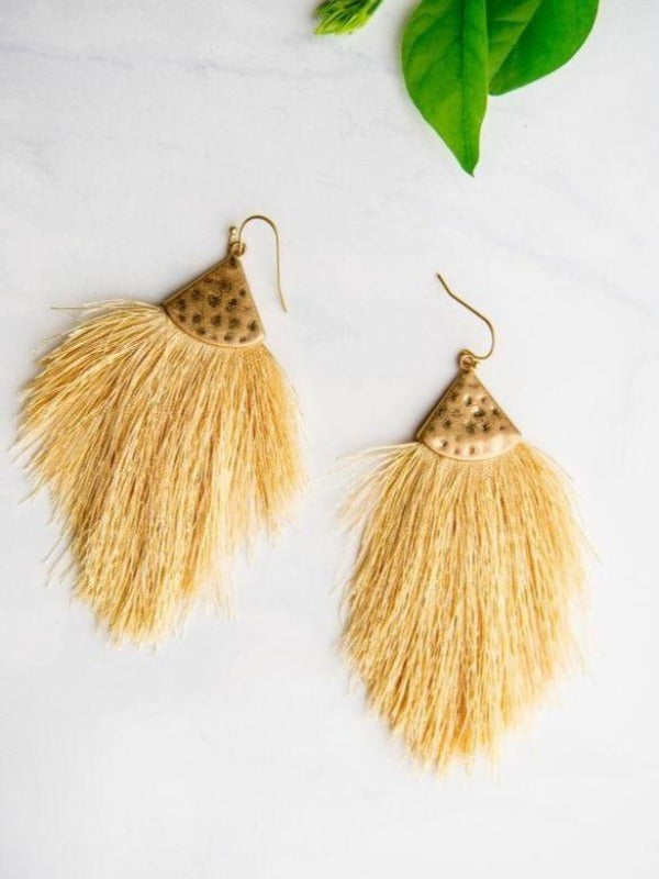 gold cream earrings  BEAUTY EARRINGS