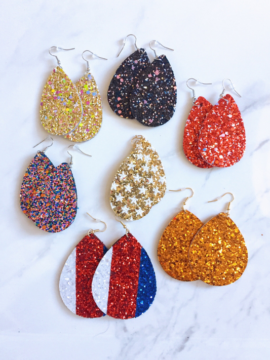 glitter earrings