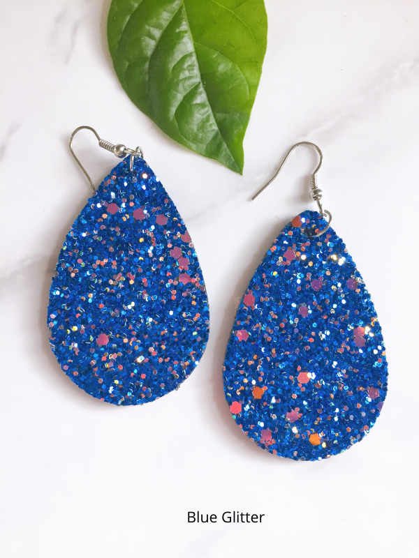 HOLIDAY DROP GLITTER EARRINGS