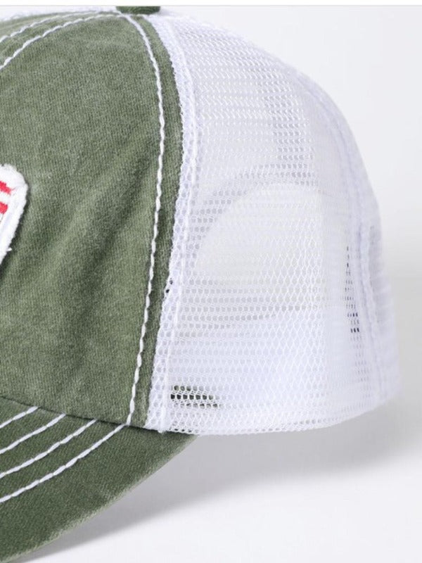 AMERICAN FLAG CAP green