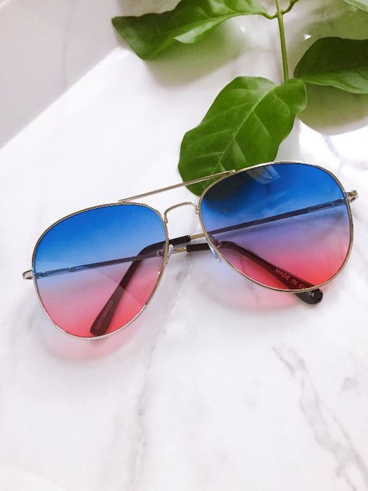 BLUE LAGOON 2 TONED AVIATOR SUNGLASSES