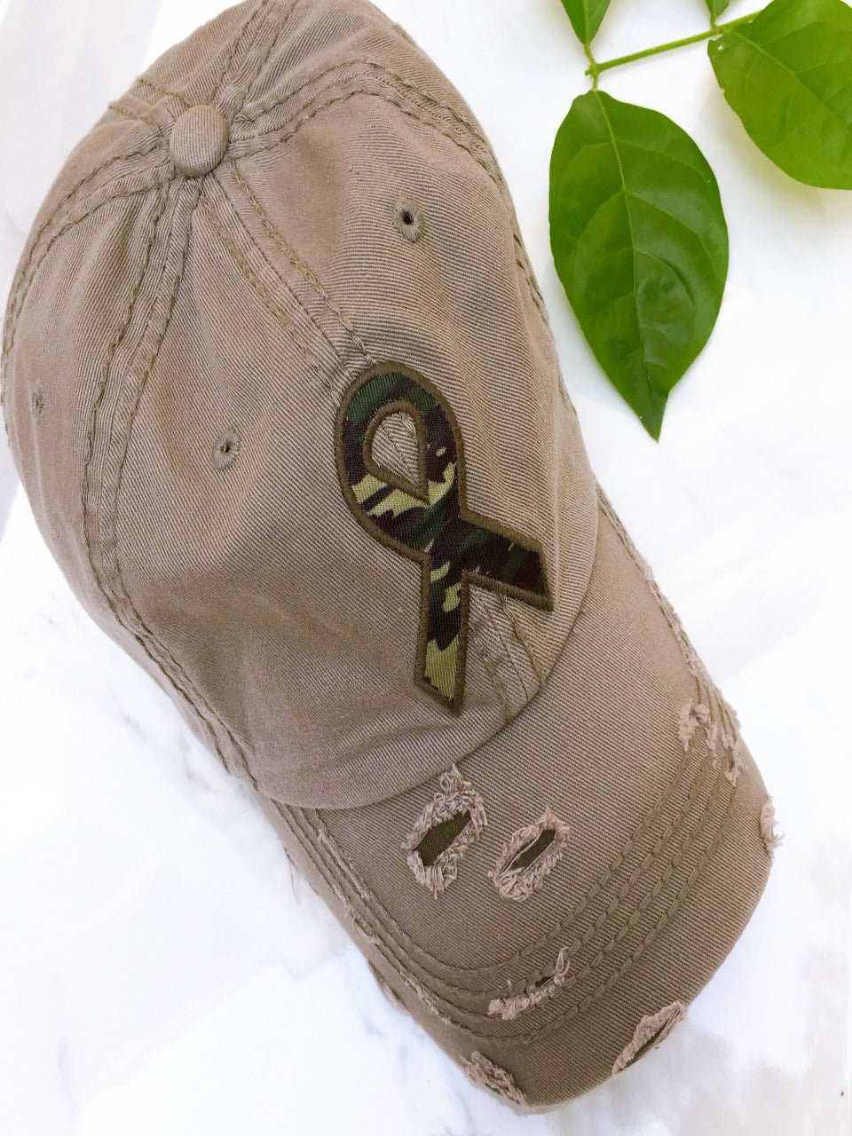 women wearing at beach SUPPORT OUR TROOP BASEBALL CAP