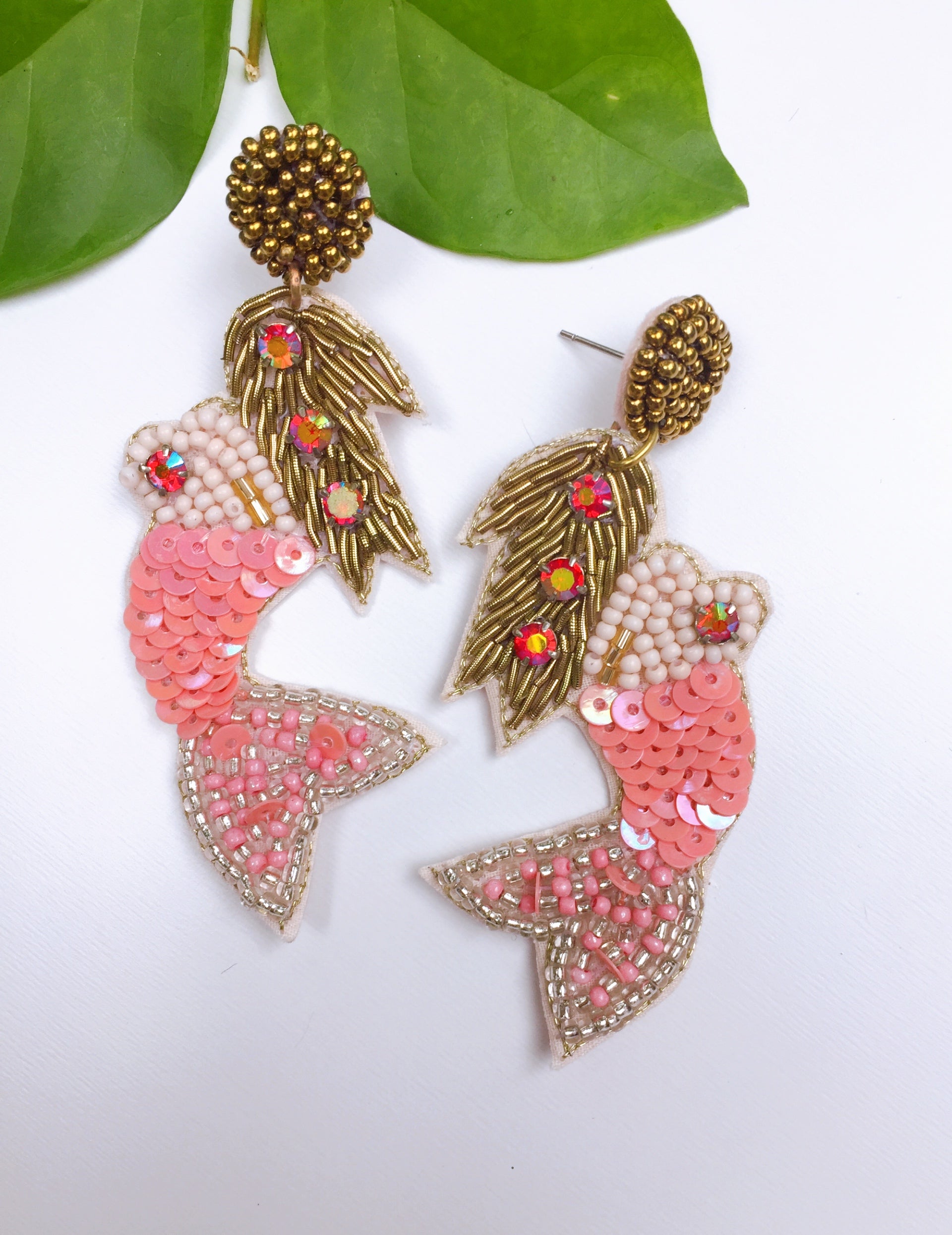 PINK MERMAID EARRING