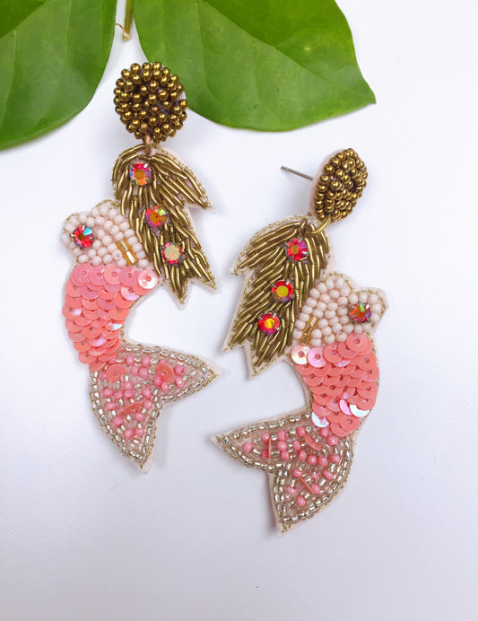 PINK MERMAID EARRING