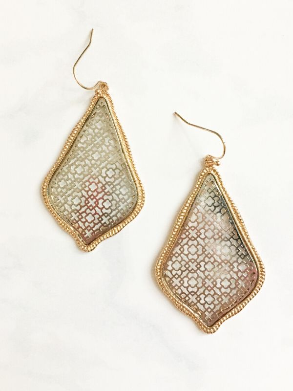 gold silver teardrop earrings