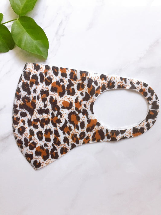 MASK - REUSABLE & WASHABLE - BROWN LEOPARD