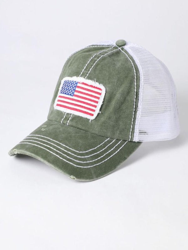 AMERICAN FLAG CAP - green