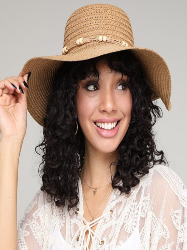 women  wearing sun women beach hat