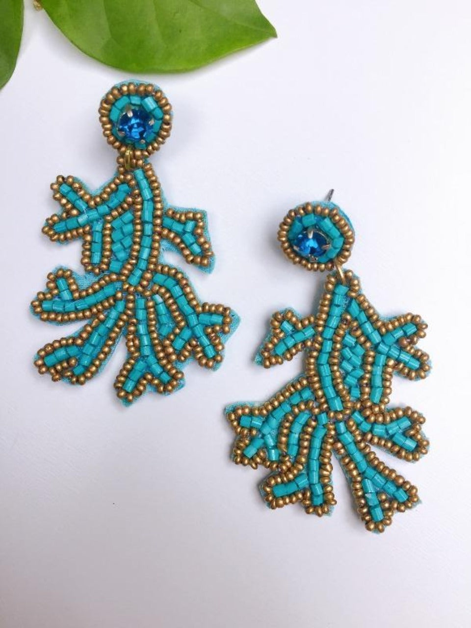 Turquoise beaded earrings