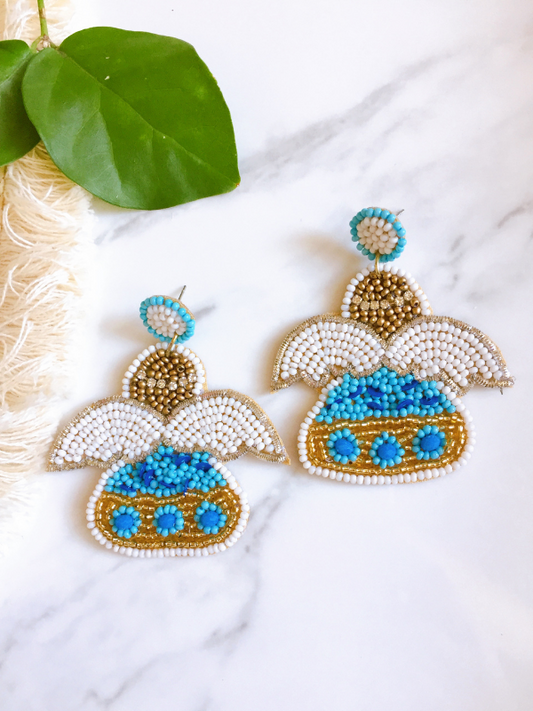 angel beaded earrings