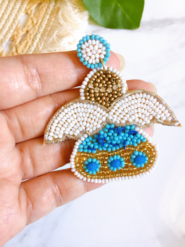 angel beaded earrings