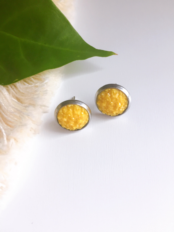 round lemon drop earrings