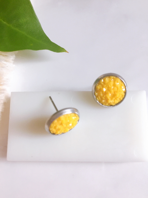 round lemon drop earrings