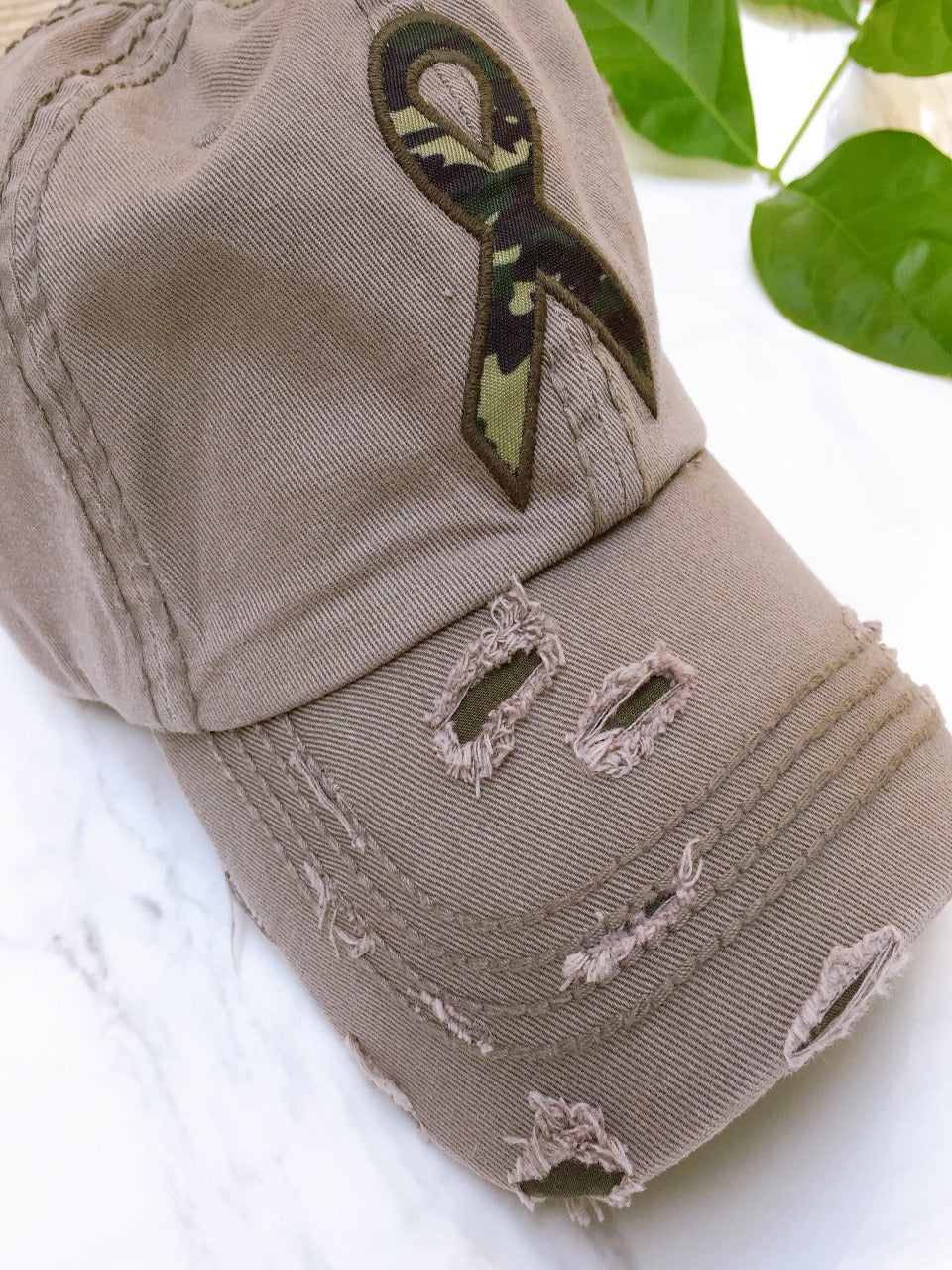 women wearing at beach SUPPORT OUR TROOP BASEBALL CAP