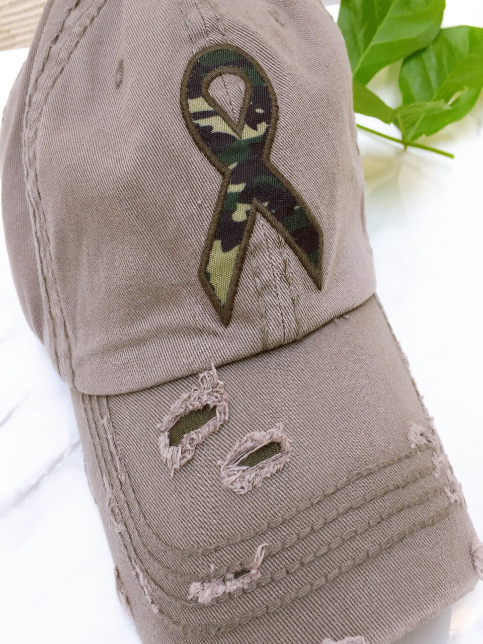 women wearing at beach SUPPORT OUR TROOP BASEBALL CAP