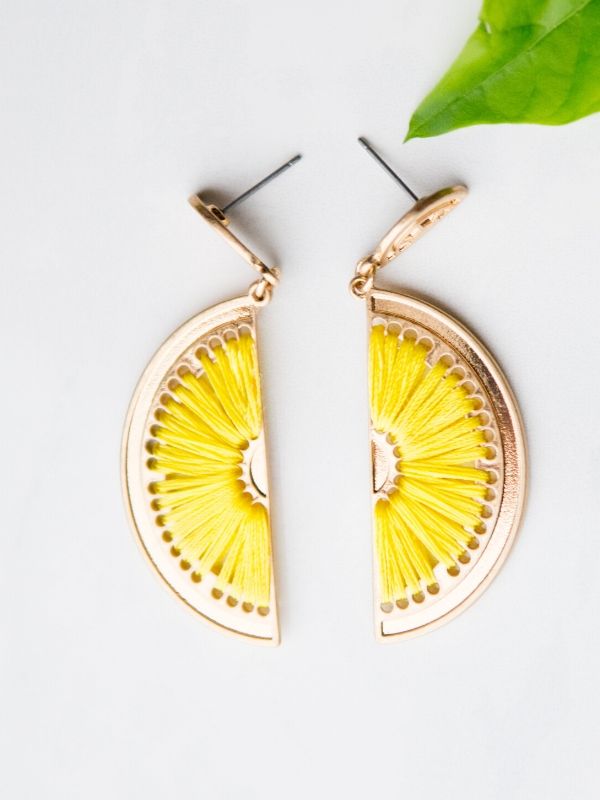 lemon gold earrings 